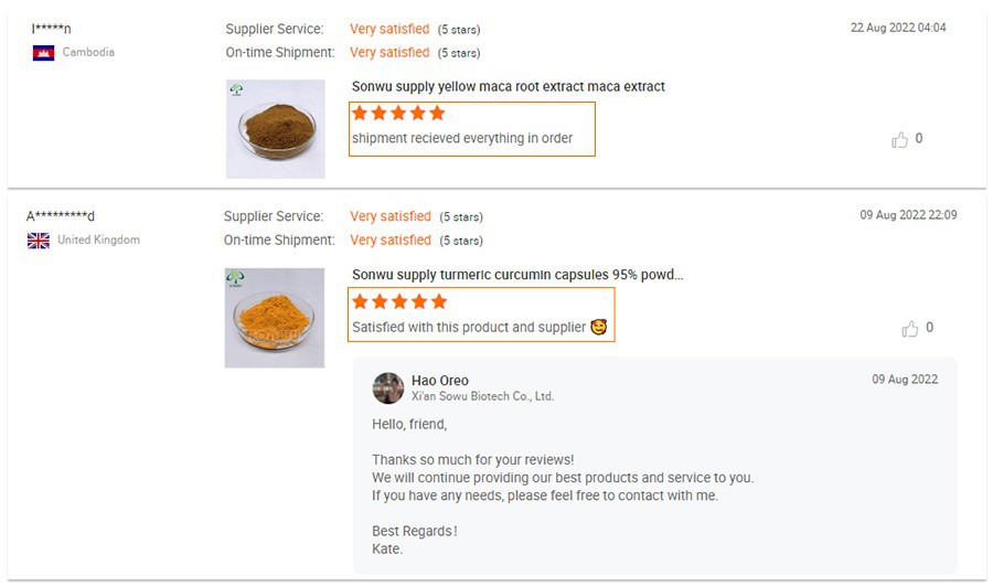 Customer evaluation Customer evaluation